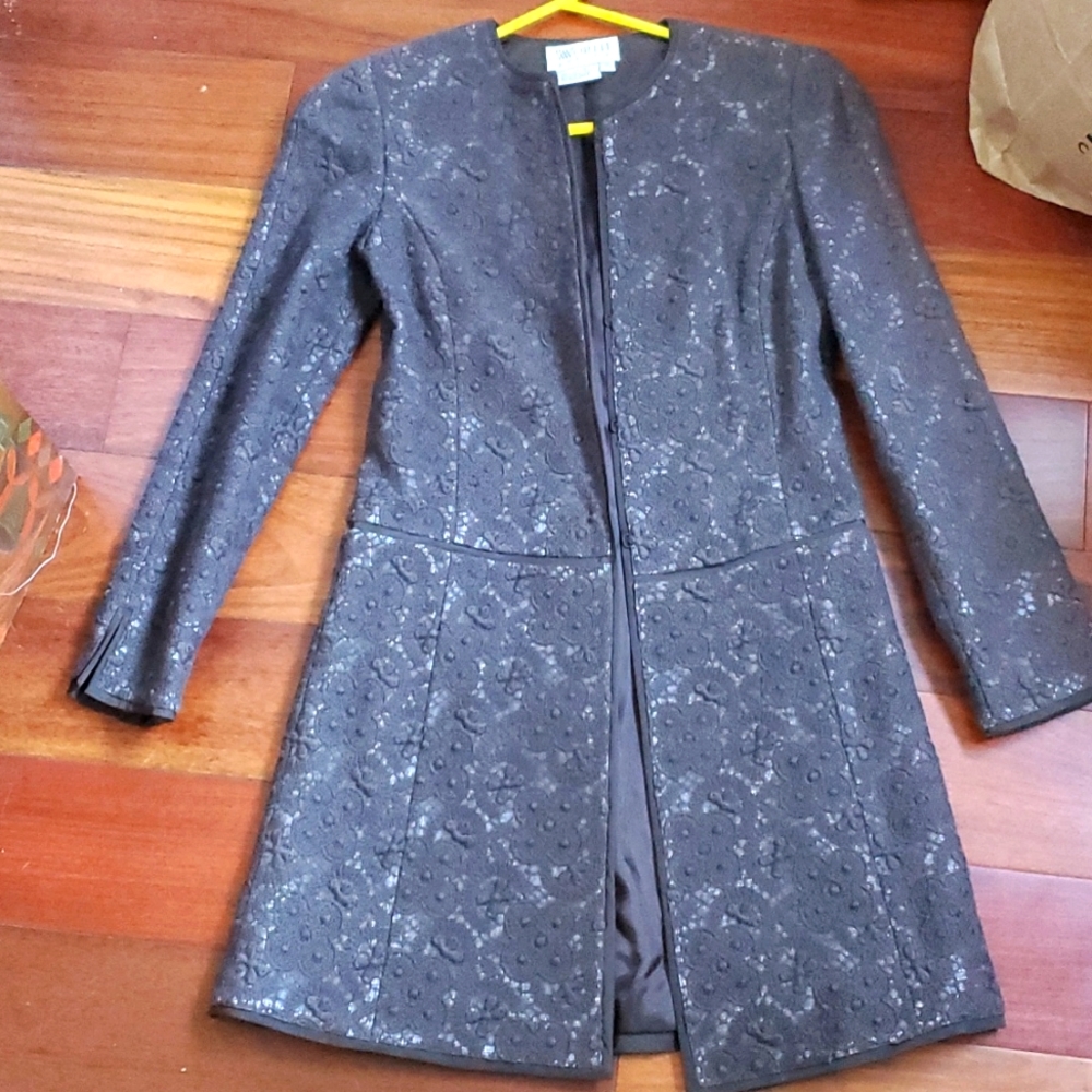 Worth long jacket dark taupe